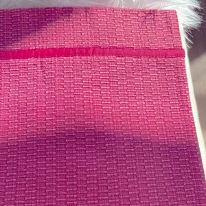 Set of four pink placemats with pink ribbon